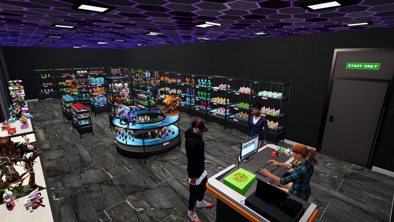 Figure Shop Simulator figure displays